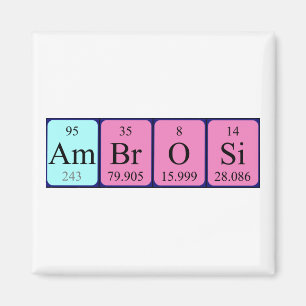 Ambrosi periodieke table name magnet