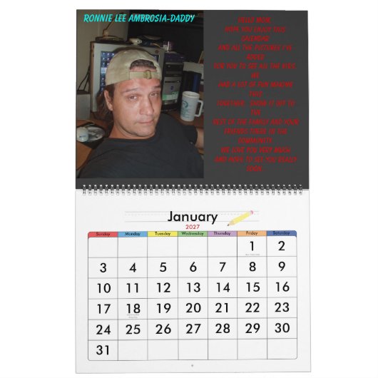 Ambrosia Calendar Kalender (Jan 2027)