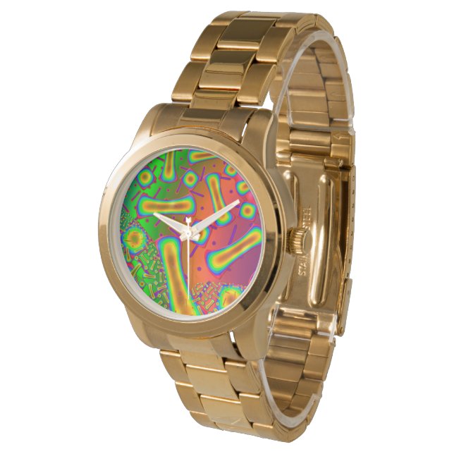 Ambrosia Dichroic Glass Fractal Horloge (Gekanteld)