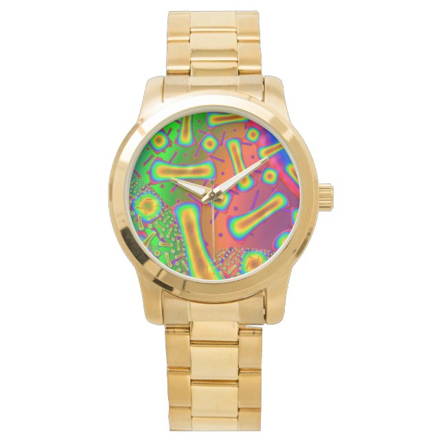 Ambrosia Dichroic Glass Fractal Horloge (Voorkant)