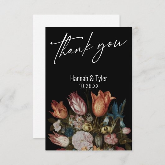 Ambrosius Bosschaert "Bloemen in een Glas" Schilde Bedankkaart (Voorkant / Achterkant)