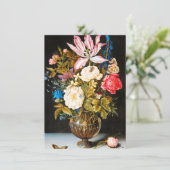 Ambrosius Bosschaert - stil leven met bloemen Bedankkaart (Staand voorkant)