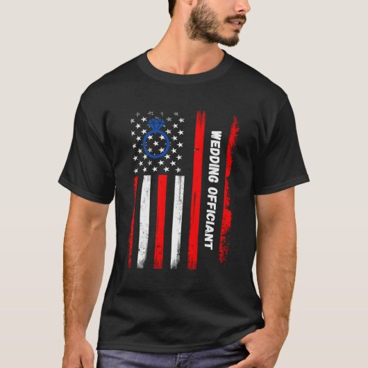 Ambtenaar huwelijksaanzoek verontruste Amerikaanse T-shirt (Voorkant)