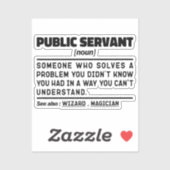 Ambtenaar zelfstandig naamwoord overheidswerker gr sticker (Vel)