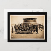 Ambtenaren op het deck van de Ironclad Monitor Bur Briefkaart (Voorkant / Achterkant)
