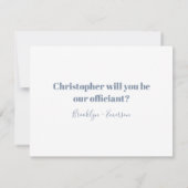 Ambtszegening Huwelijksaanzoek Trouw ons Uitnodigi Kaart (Achterkant)