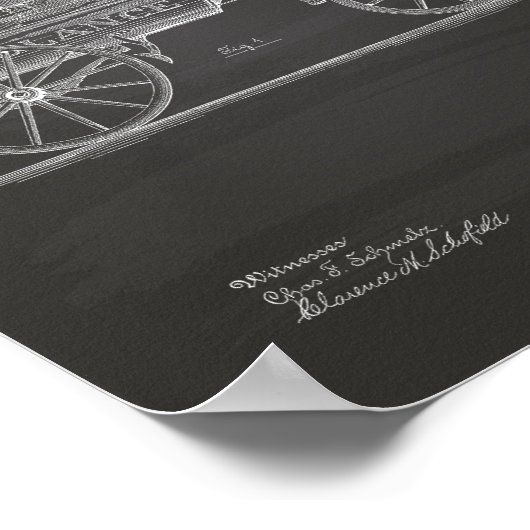  Ambulance 1889 Patent Art Chalkboard Poster (Hoek)