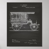  Ambulance 1889 Patent Art Chalkboard Poster (Voorkant)
