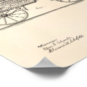 Ambulance 1889 Patent Art Old Peper Poster (Hoek)