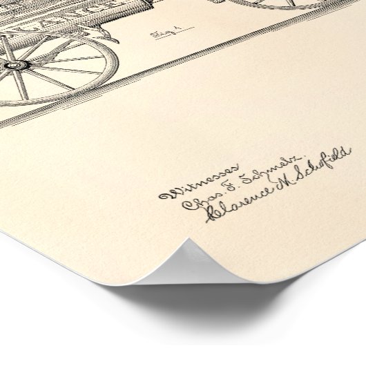  Ambulance 1889 Patent Art Old Peper Poster (Hoek)