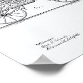 Ambulance 1889 Patent Art Witboek Poster (Hoek)