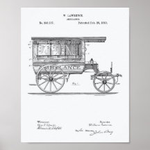 Ambulance 1889 Patent Art Witboek