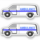 Ambulance - 2-up contour Cut Sticker (Voorkant)