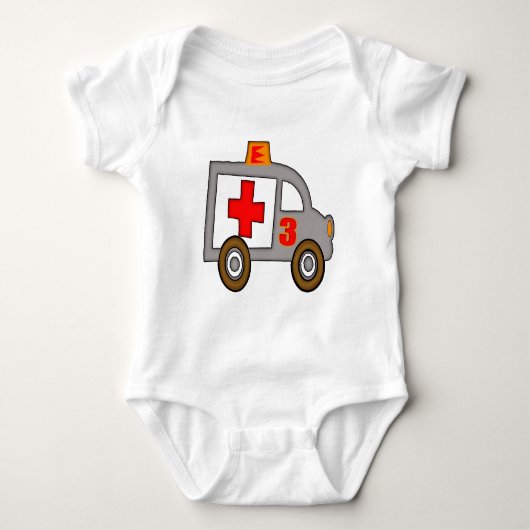 Ambulance 3rd Birthday Gifts Romper (Voorkant)