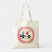 Ambulance aangepaste naam Boodschappentas Tote Bag (Achterkant)