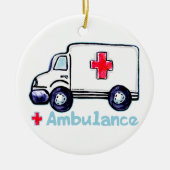 Ambulance aangepaste naam ornament (Voorkant)