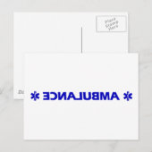 Ambulance (achterwaarts) briefkaart (Voorkant / Achterkant)