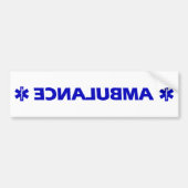 Ambulance (achterwaarts) bumpersticker (Voorkant)