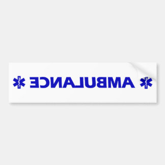 Ambulance (achterwaarts) bumpersticker