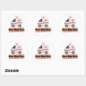 Ambulance Boo Boo Bus, EMS Humor Ronde Sticker (Vel)