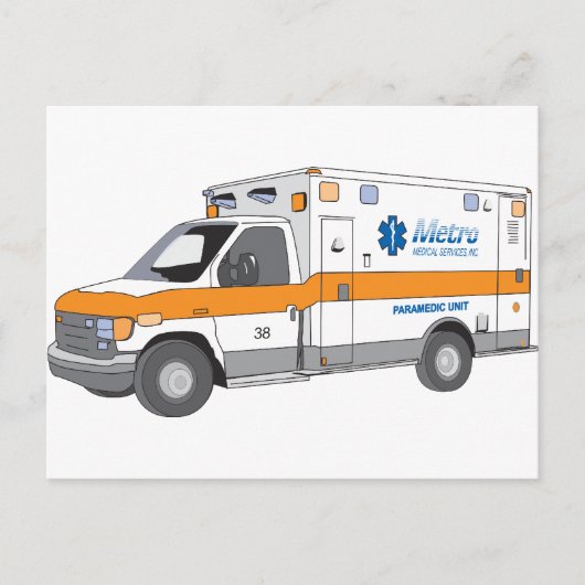 Ambulance Briefkaart (Voorkant)