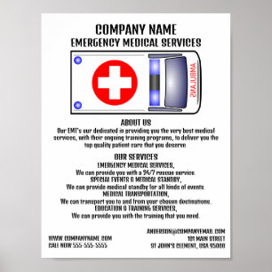 Ambulance Design, EMT, Paramedic Poster