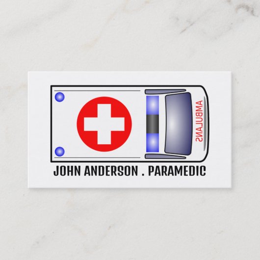 Ambulance Design, EMT, Paramedic Visitekaartje (Voorkant)