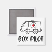 Ambulance driver EMS EMT Paramedic Box Pilot Magneet (Voorkant / Achterkant)