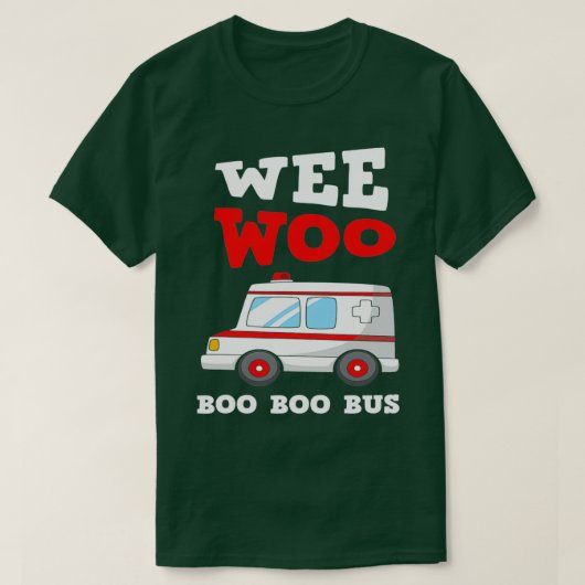 Ambulance Driver First Aid Wee Woo Boo T-shirt (Design voorkant)