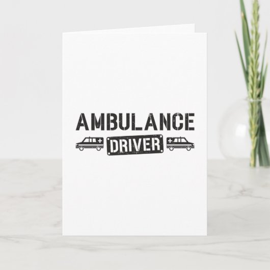 Ambulance Driver Paramedic Emergency Grappige Gift Kaart (Voorkant)