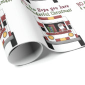 Ambulance driver Santa Holiday wrappapier Cadeaupapier (Rol Hoek)