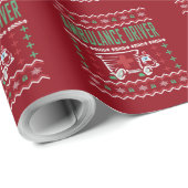 Ambulance driver Ugly KerstSweater Cadeaupapier (Rol Hoek)