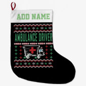 Ambulance driver Ugly KerstSweater Grote Kerstsok (Voorkant)