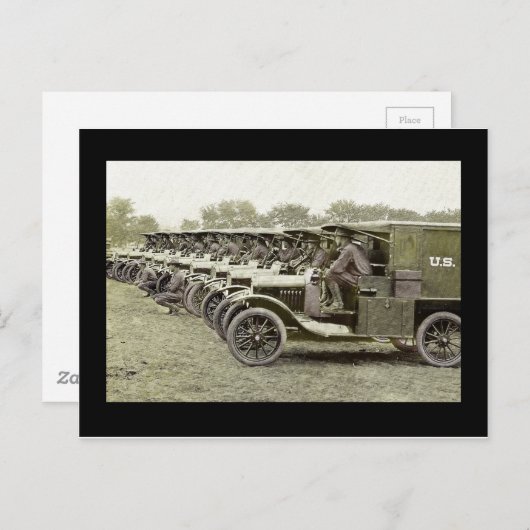 Ambulance Drivers in Trucks Briefkaart (Voorkant / Achterkant)