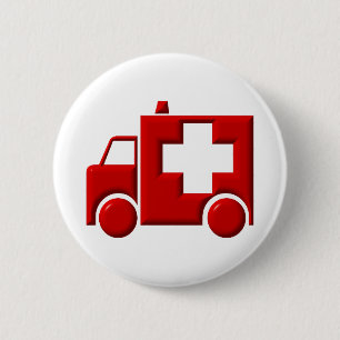 Ambulance / EMT Ronde Button 5,7 Cm