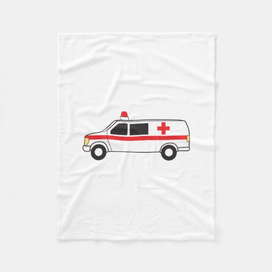 Ambulance Fleece Deken (Voorkant)