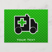 Ambulance; Groen Briefkaart (Voorkant)