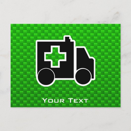 Ambulance; Groen Briefkaart (Voorkant)