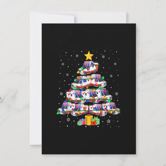 Ambulance kerstboomkoorts licht schimmelaar kaart (Voorkant)