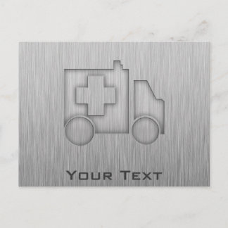 Ambulance; Metaalblik Briefkaart