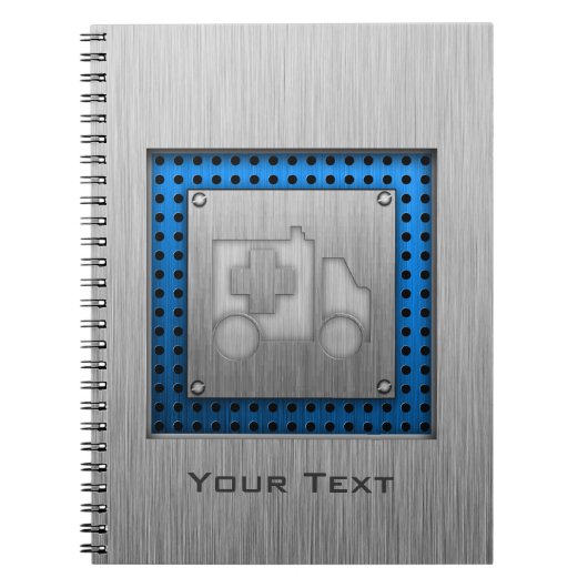 Ambulance; Metaalblik Notitieboek (Voorkant)