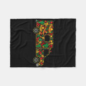 Ambulance Mexicaanse Sombrero Maracas gitaar Cinco Fleece Deken (Voorkant (Horizontaal))