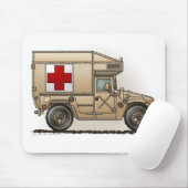 Ambulance Militaire Hummer Medische Muismat (Met muis)