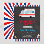 Ambulance noodoproeptransport uitnodiging (Voorkant / Achterkant)