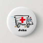 Ambulance Paramedic Medical Ronde Button 5,7 Cm (Voorkant)
