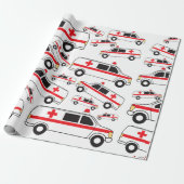 Ambulance Patroon Cadeaupapier (Uitgerold)