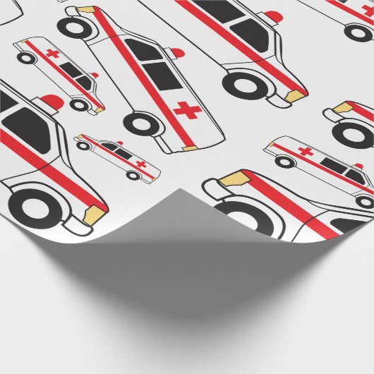 Ambulance Patroon Cadeaupapier (Hoek)