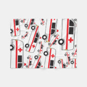 Ambulance Patroon Fleece Deken (Voorkant (Horizontaal))