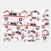 Ambulance Patroon Inpakpapier Vel (Voorkant 3)