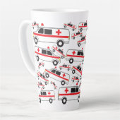 Ambulance Patroon Latte Mok (Linkerhoek)